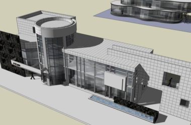 Sketchup商业模型|多层售楼处,住宅,现代风格-BIM建筑网