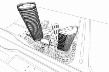 Sketchup综合体模型|超高层办公写字楼,商业,综合体,现代风格-BIM建筑网