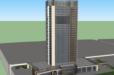 Sketchup综合体模型|超高层办公楼,底层商业,综合体,现代风格-BIM建筑网