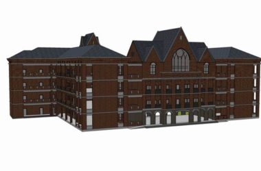 Sketchup办公模型|多层办公楼,欧式古典风格-BIM建筑网