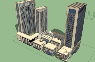Sketchup酒店模型|多层旅馆,酒店,现代风格-BIM建筑网