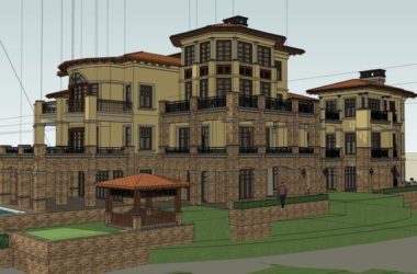 Sketchup商业模型|多层商业会所,古典风格-BIM建筑网