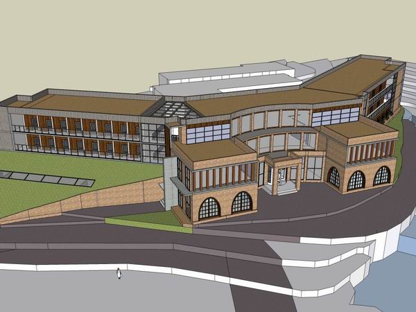 Sketchup酒店模型|多层山地旅馆,古典风格 Sketchup酒店模型|多层山地旅馆,古典风格