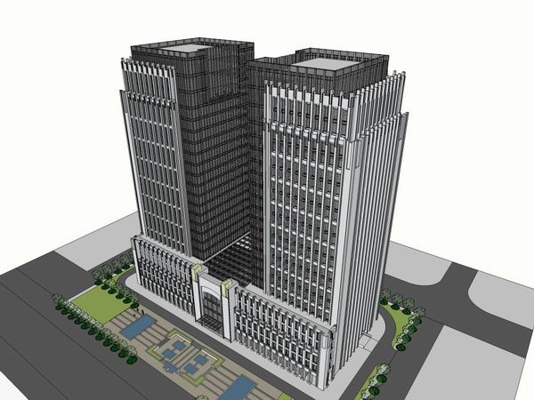 Sketchup酒店模型|高层酒店,现代风格 Sketchup酒店模型|高层酒店,现代风格