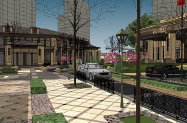Sketchup住宅模型|多层售楼处,住宅,古典风格-BIM建筑网