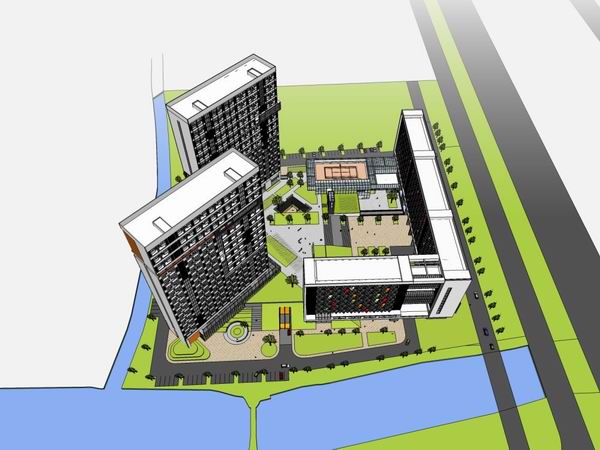 Sketchup酒店模型|高层酒店,现代风格 Sketchup酒店模型|高层酒店,现代风格