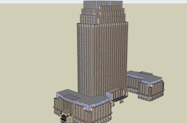 Sketchup酒店模型|高层酒店,古典风格-BIM建筑网