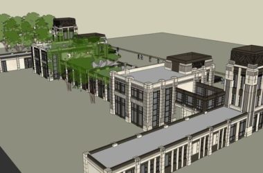 Sketchup酒店模型|多层酒店,古典风格-BIM建筑网