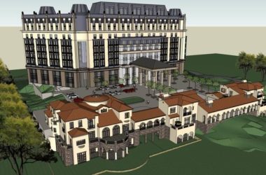 Sketchup酒店模型|多层酒店,古典风格-BIM建筑网