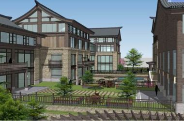 Sketchup办公模型|多层小型总部办公区,现代中式风格-BIM建筑网