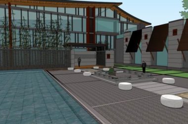 Sketchup酒店模型|多层仟禧坊酒店,现代中式风格-BIM建筑网