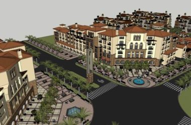 Sketchup商业模型|多层商业街,步行街,古典风格-BIM建筑网