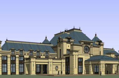 Sketchup商业模型|多层休闲商业会所,古典法式风格-BIM建筑网