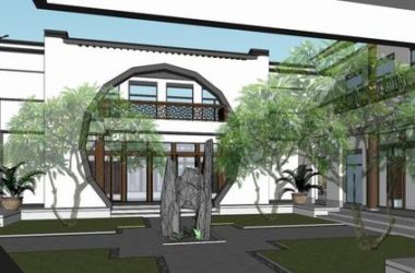 Sketchup景观模型|多层园林景观,中式园林,中式风格-BIM建筑网