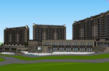 Sketchup住宅模型|高层住宅,底层商业,欧式古典风格-BIM建筑网