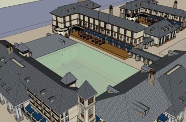 Sketchup商业模型|多层商业街,步行街,古典风格-BIM建筑网