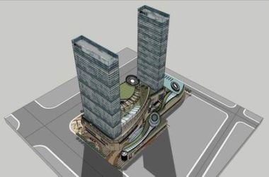 Sketchup综合体模型|超高层办公楼,商业,酒店,综合体,现代风格-BIM建筑网