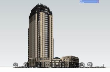 Sketchup酒店模型|高层旅馆,酒店,古典风格-BIM建筑网