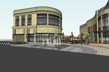 Sketchup商业模型|多层商业街,步行街,简欧古典风格-BIM建筑网