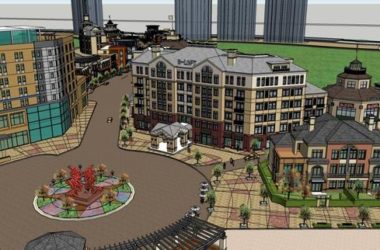 Sketchup商业模型|多层商业街,步行街,古典风格-BIM建筑网