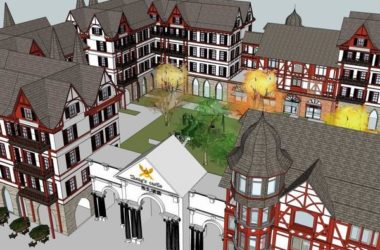 Sketchup酒店模型|多层商业酒店,瑞士古典风格-BIM建筑网