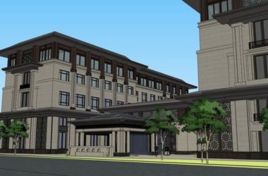 Sketchup酒店模型|多层酒店,现代中式风格-BIM建筑网