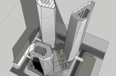 Sketchup办公模型|高层办公楼,现代风格-BIM建筑网