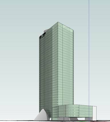 Sketchup办公模型|高层办公楼,现代风格 Sketchup办公模型|高层办公楼,现代风格