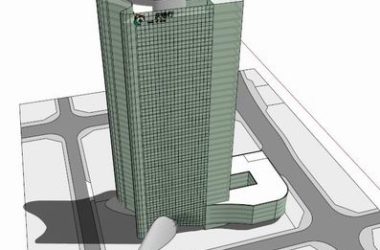 Sketchup办公模型|高层办公楼,现代风格-BIM建筑网