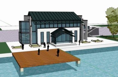 Sketchup商业模型|多层商业会所,现代中式风格-BIM建筑网