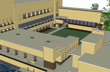 Sketchup学校模型|多层学院学校,校园教育建筑,现代风格-BIM建筑网