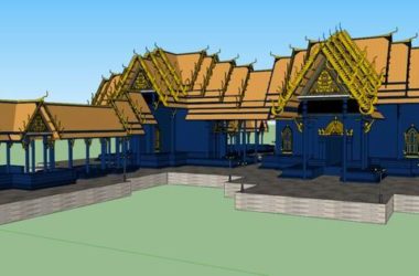Sketchup小品模型|东南亚亭子,东南亚古典风格,小品-BIM建筑网