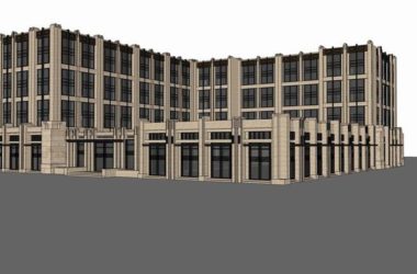 Sketchup酒店模型|多层酒店,古典风格-BIM建筑网