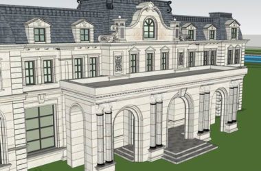 Sketchup住宅模型|多层售楼处,住宅,欧式古典风格-BIM建筑网