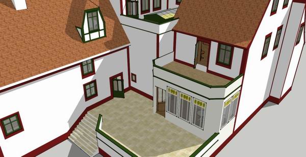 Sketchup住宅模型|多层住宅小楼,古典风格 Sketchup住宅模型|多层住宅小楼,古典风格