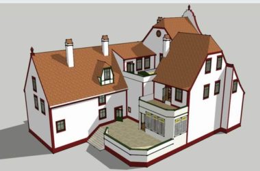 Sketchup住宅模型|多层住宅小楼,古典风格-BIM建筑网