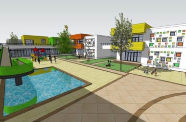 Sketchup学校模型|多层学校幼儿园,校园教育建筑,现代风格-BIM建筑网