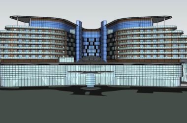 Sketchup酒店模型|高层酒店,现代风格-BIM建筑网