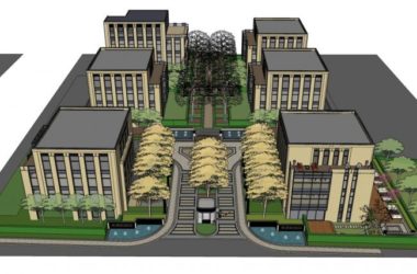 Sketchup住宅模型|多层小区入口景观设计,现代风格-BIM建筑网