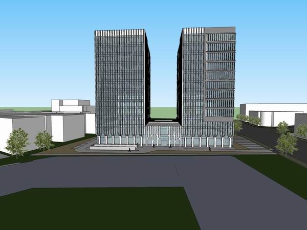 Sketchup办公模型|高层办公楼,现代风格 Sketchup办公模型|高层办公楼,现代风格