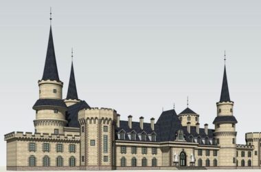 Sketchup商业模型|多层酒庄,商业,古典风格-BIM建筑网