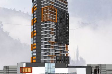 Sketchup办公模型|高层写字楼,底层商业,现代风格-BIM建筑网