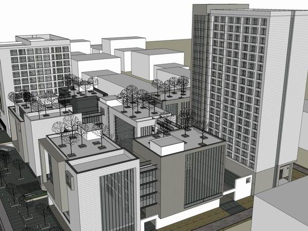 Sketchup办公模型|高层办公楼,现代风格 Sketchup办公模型|高层办公楼,现代风格