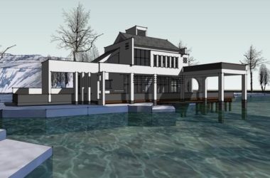 Sketchup景观模型|多层徽派景观会所,中式风格-BIM建筑网