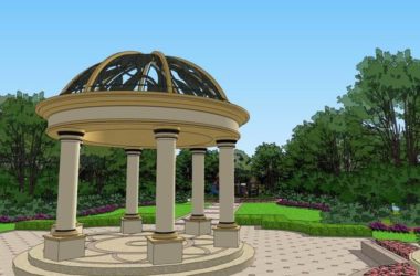 Sketchup景观模型|住宅景观,欧式古典风格-BIM建筑网