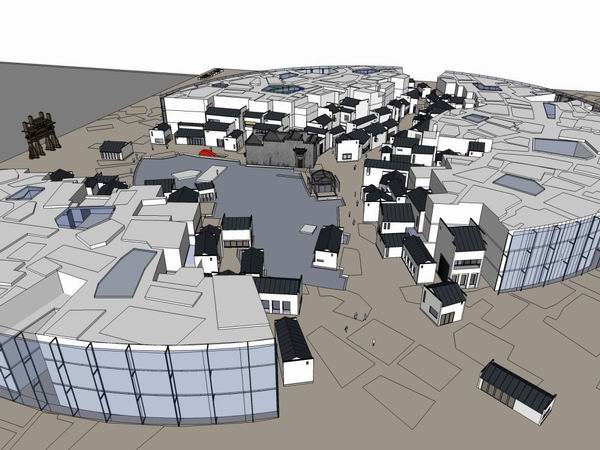 Sketchup文化模型|多层博物馆,文化建筑,中式风格-BIM建筑网