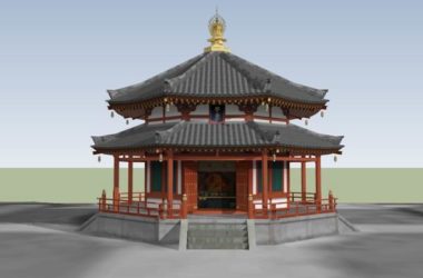 Sketchup古建筑模型|多层古塔,中式风格,古建-BIM建筑网