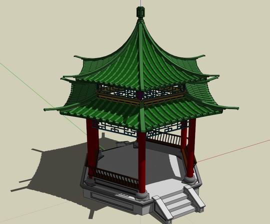 Sketchup小品模型|亭子,中式风格,小品 Sketchup小品模型|亭子,中式风格,小品