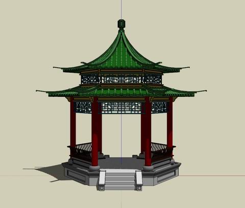 Sketchup小品模型|亭子,中式风格,小品 Sketchup小品模型|亭子,中式风格,小品