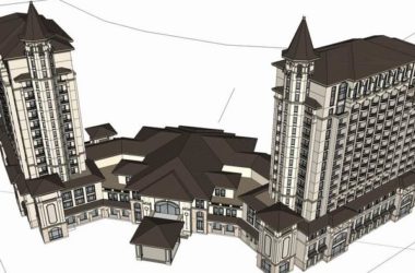 Sketchup酒店模型|高层酒店,欧式古典风格-BIM建筑网